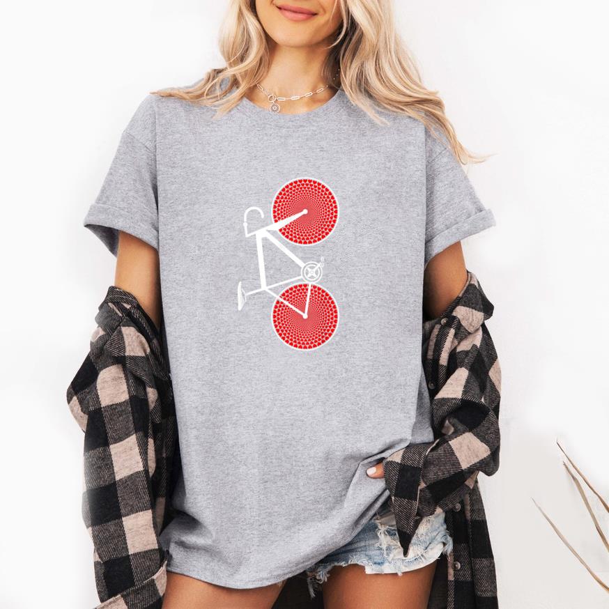 Bike Love Hearts Cyclist T-Shirt