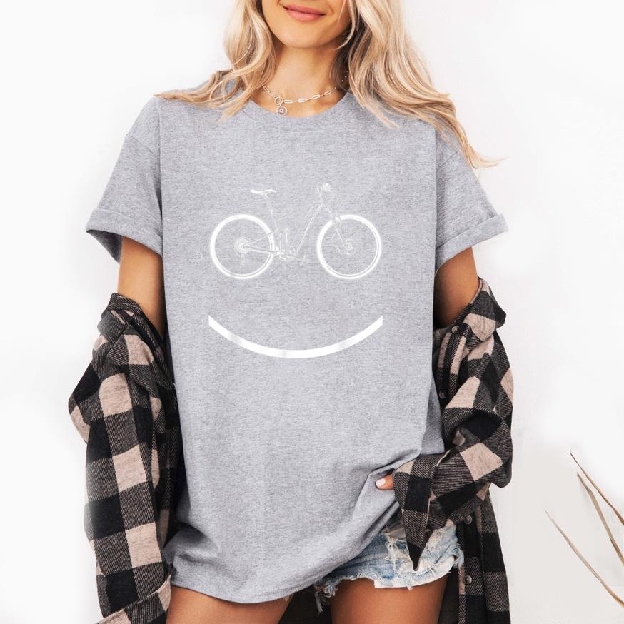 Bike Smiley Face MTB Cycling T-Shirt