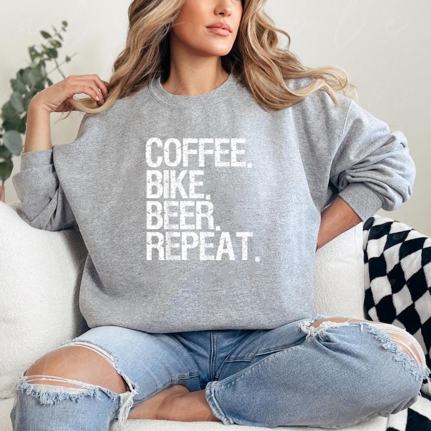 Coffee Bike Beer Repeat Drinking Beer Sweatshirt