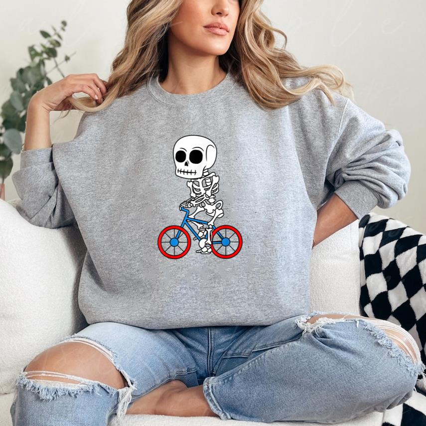 Cyclist Skeleton Biker Halloween Sweatshirt