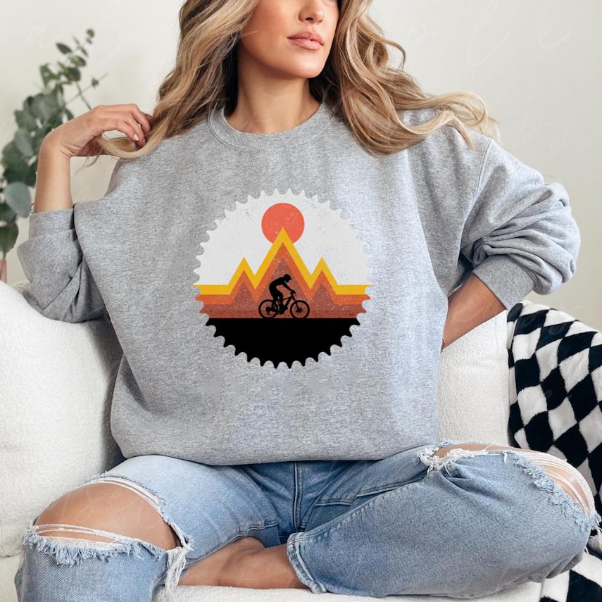 Mountain Bike Vintage Retro MTB Downhill Biking Cycling Sweatshirt