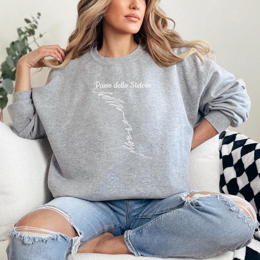 Passo Dello Stelvio Bike Motorbike Cycling Sweatshirt