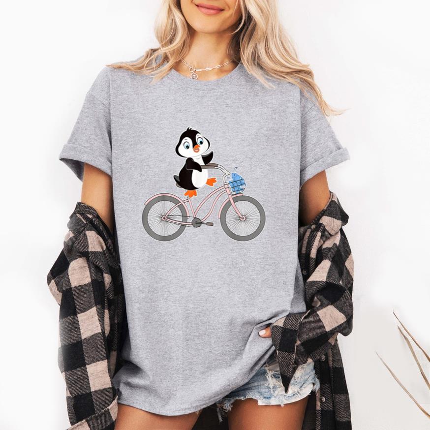 Penguin Graphic On Bike T-Shirt